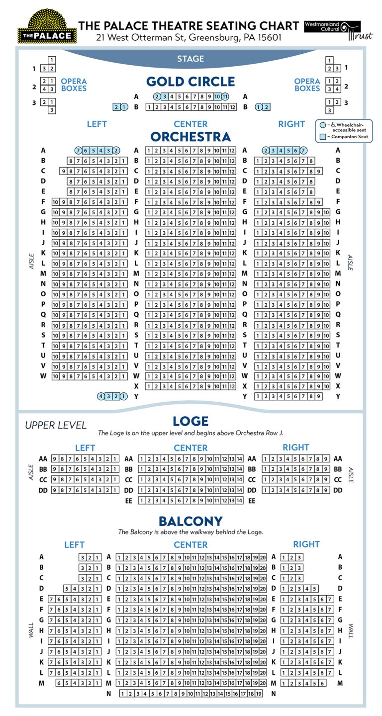 Seating Chart The Palace Theatre